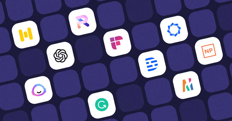 illustration of ai company logos